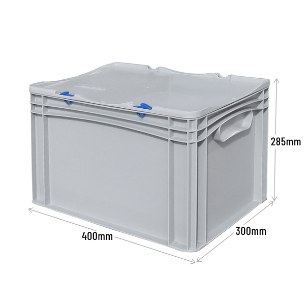 Euro Container Case with Hinged Lid And Hand Grips