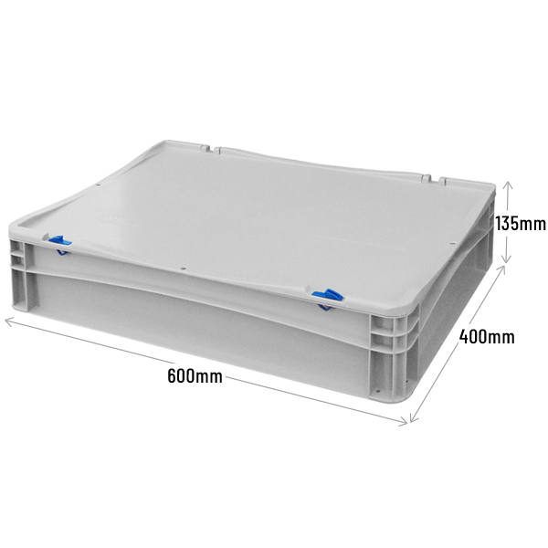 Prime Economy Euro Container Cases (600 x 400 x 135mm) with Hand Grips