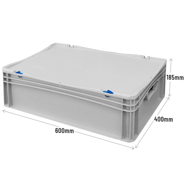 Prime Economy Euro Container Cases (600 x 400 x 185mm) with Hand Holes