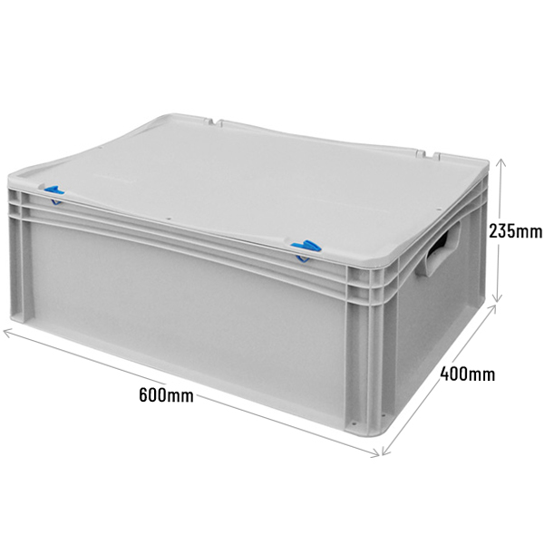 Prime Economy Euro Container Cases (600 x 400 x 220mm) with Hand Holes