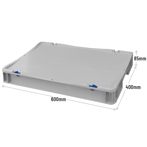 Prime Economy Euro Container Cases (600 x 400 x 85mm) with Hand Grips