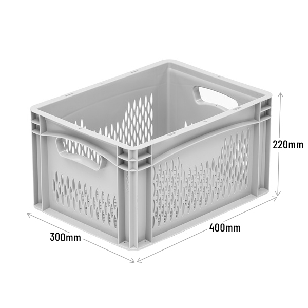 220mm Tall 400x300mm Euro Container