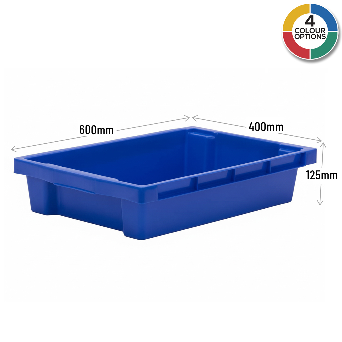 Blue Plastic Nestable and Stackable Tray