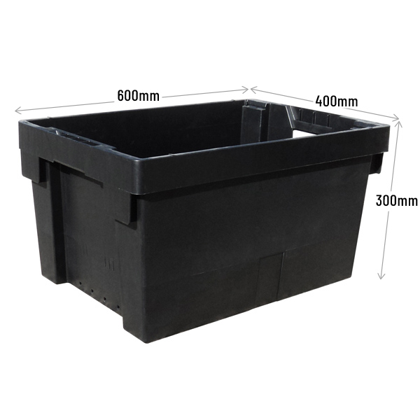 Recycled Black Stack Nest Container