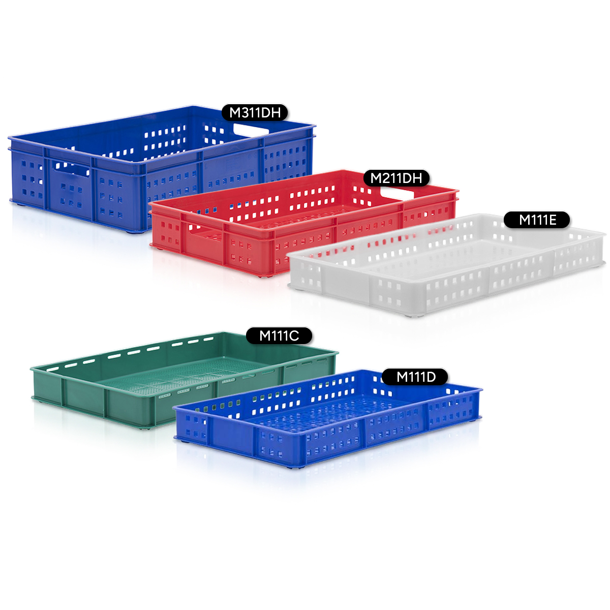Stacking Ventilated Food Containers Group