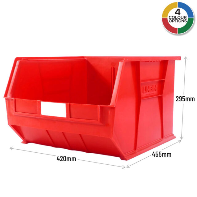Large Size 10 Red Linbins Dimensions