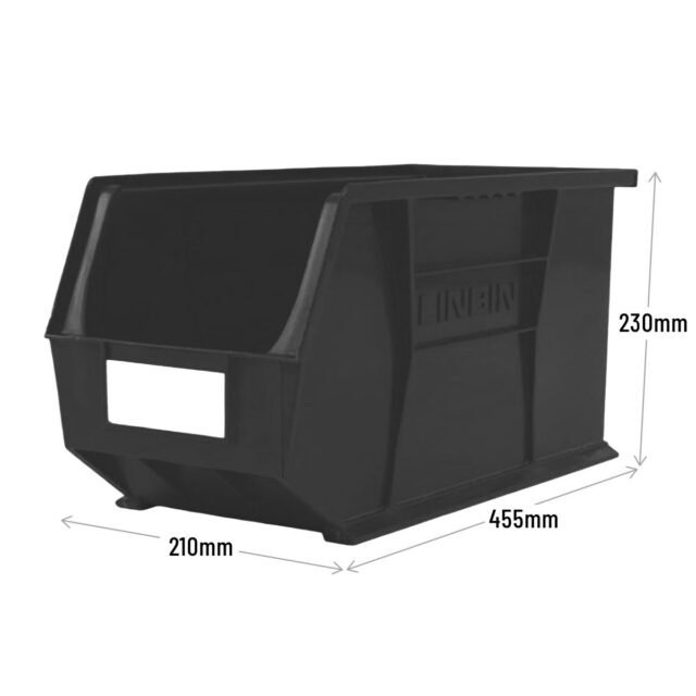 Size 9 Linbins in Black Recycled Plastic Dimensions