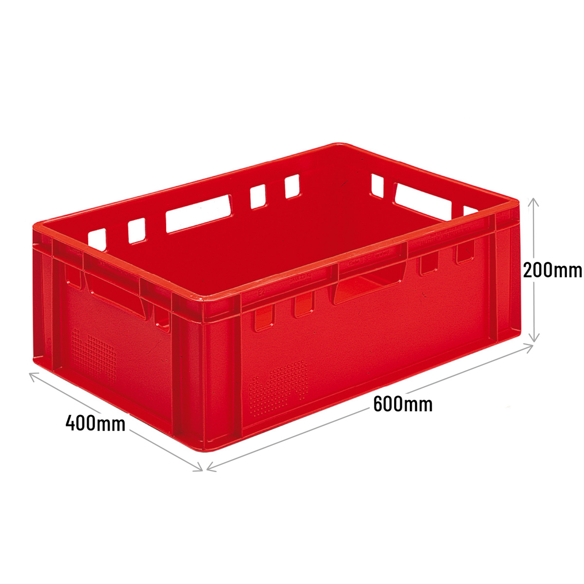 Red Meat Crate 200mm High - Stackable