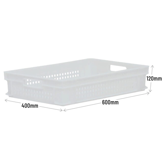 White Vented Euro Sized Confectionery Plastic Trays
