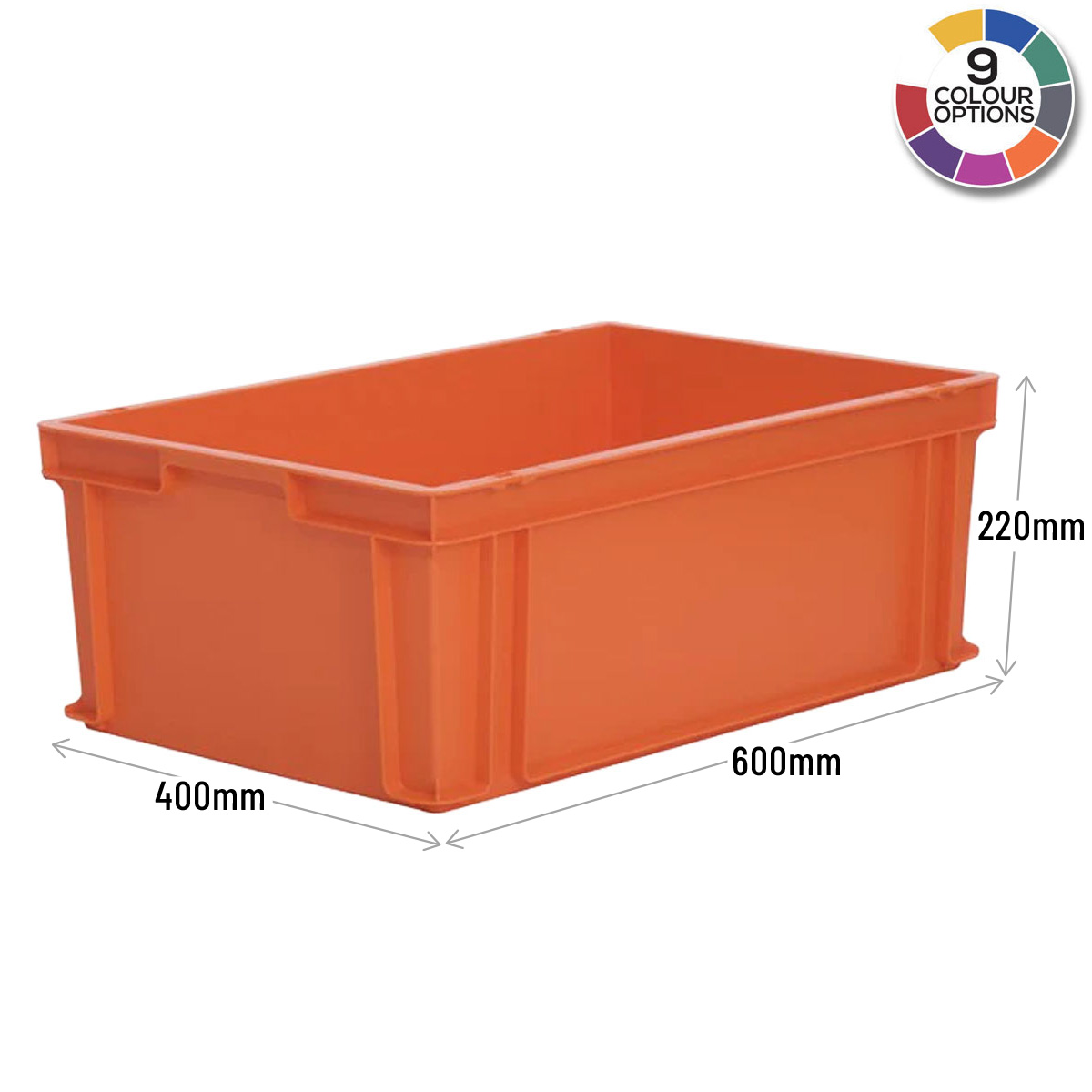 Orange Plastic Stacking Containers - M201A
