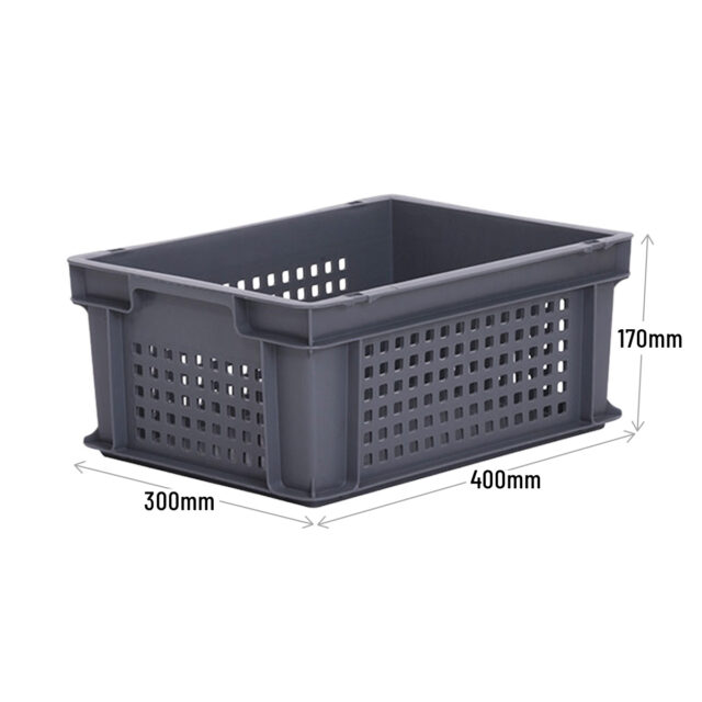 Grey Perforated/Ventilated Euro Boxes