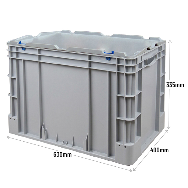 Large Euro Container Case 600 x 400 x 440mm with Hand Holes