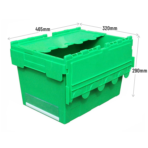 Green Plastic Storage Boxes Medium Sized