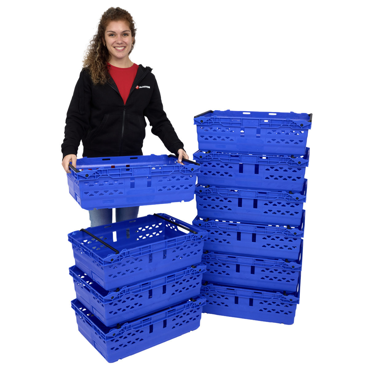 Bale Arm Supermarket Ventilated Crates with Model