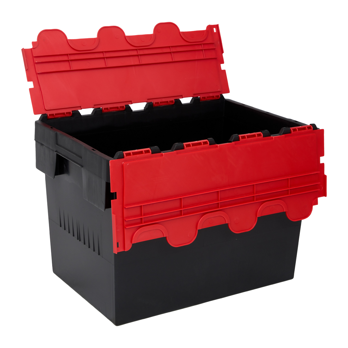 Attached Lid Euro Container – 80 Litres - Open