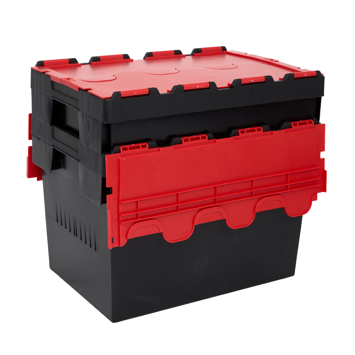 Attached Lid Euro Container – 80 Litres - Nested