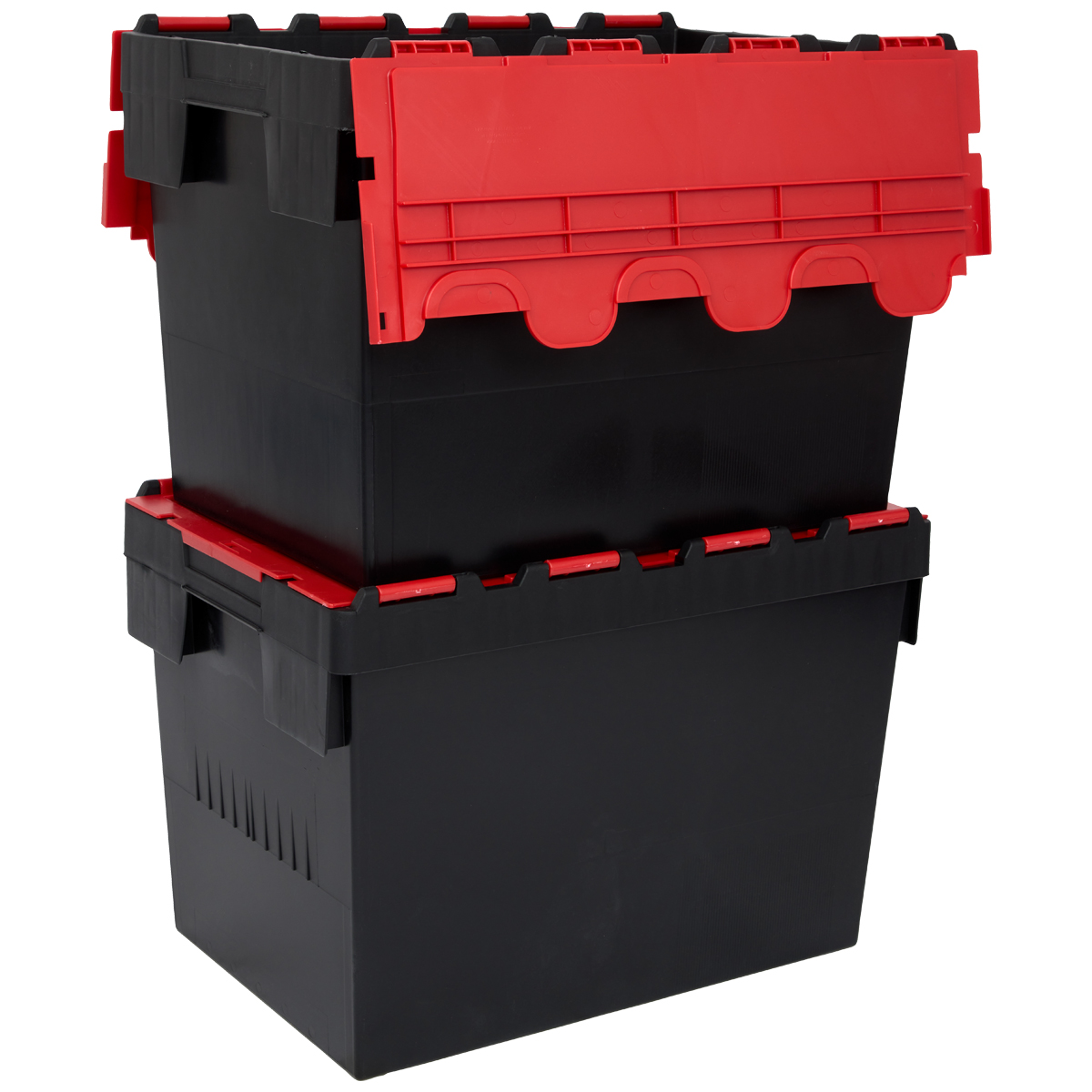 Attached Lid Euro Container – 80 Litres - Stacked