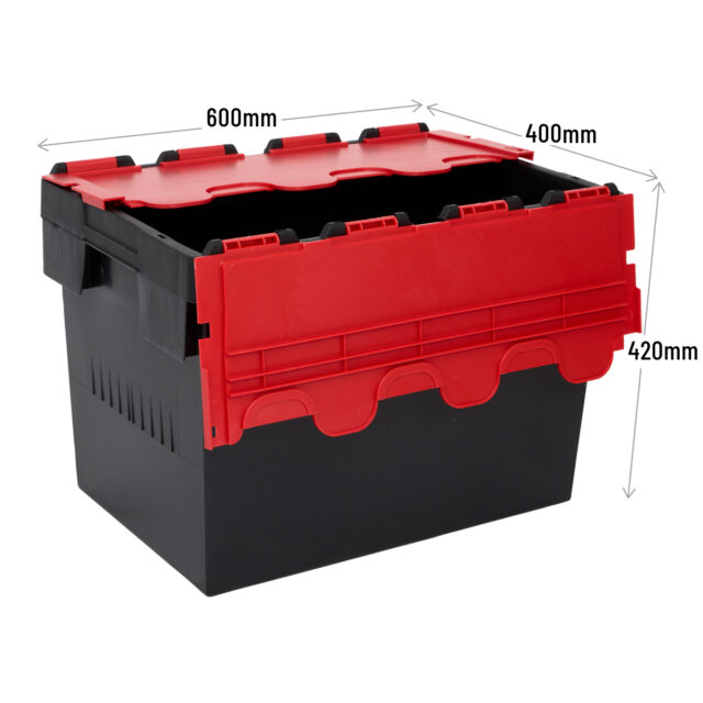 80 Litre Attached Lid Container