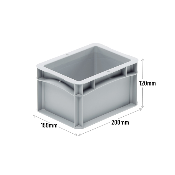 Small Grey Euro Container Dimensions