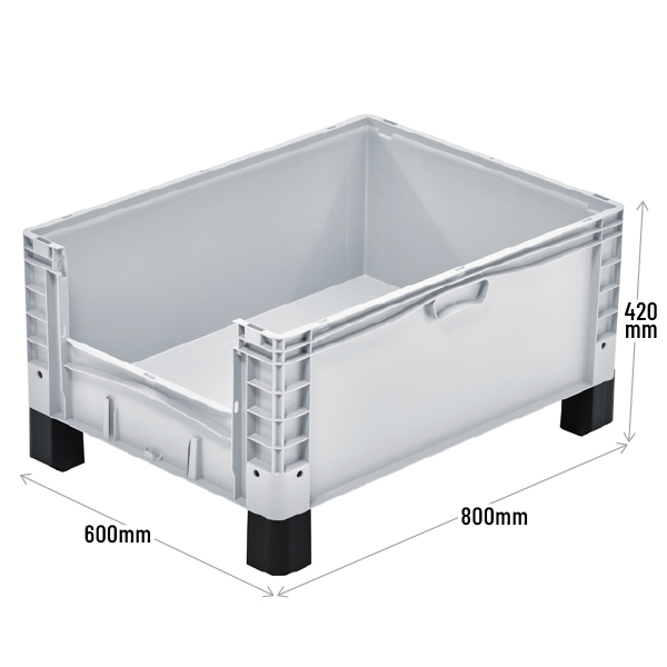 Basicline Plus Container with Pick Opening And Feet