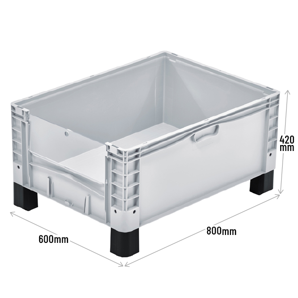 Basicline Plus Container with Drop Down Door And Feet