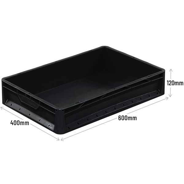 600 x 400 Black Lightline Euro Container