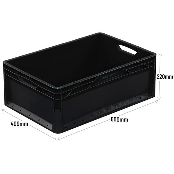 600 x 400 Black Lightline Euro Container