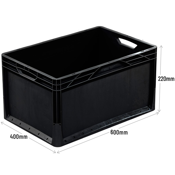 600 x 400 Black Lightline Euro Container