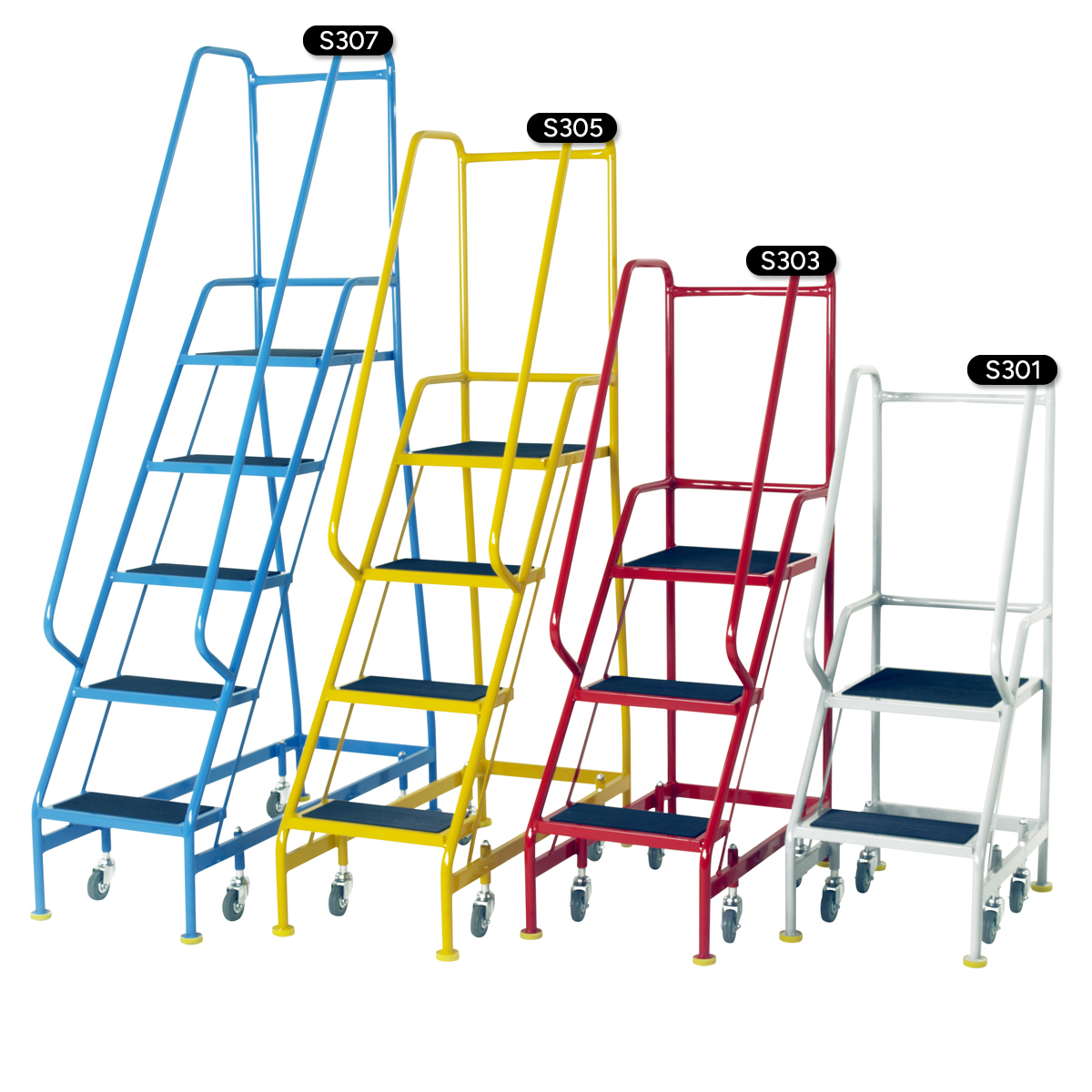 Narrow Aisle Spring Loaded Steps Group