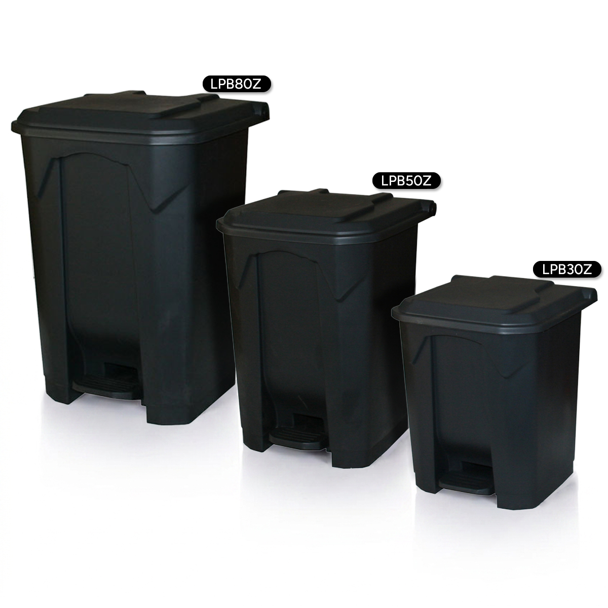 Coloured Pedal Bins Group