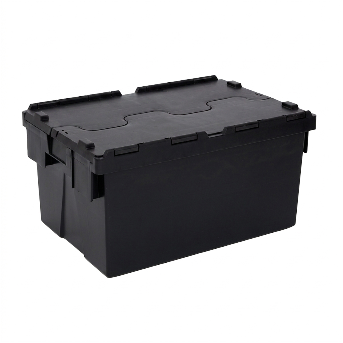 PLAS55LE Black Storage Box Crates Closed
