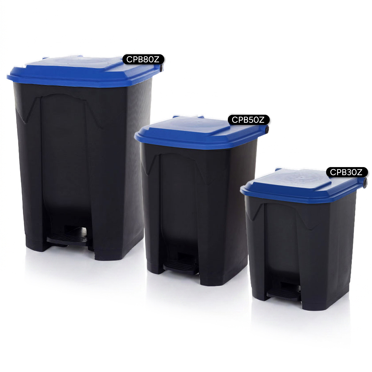 Pedal Bins with Coloured Lids