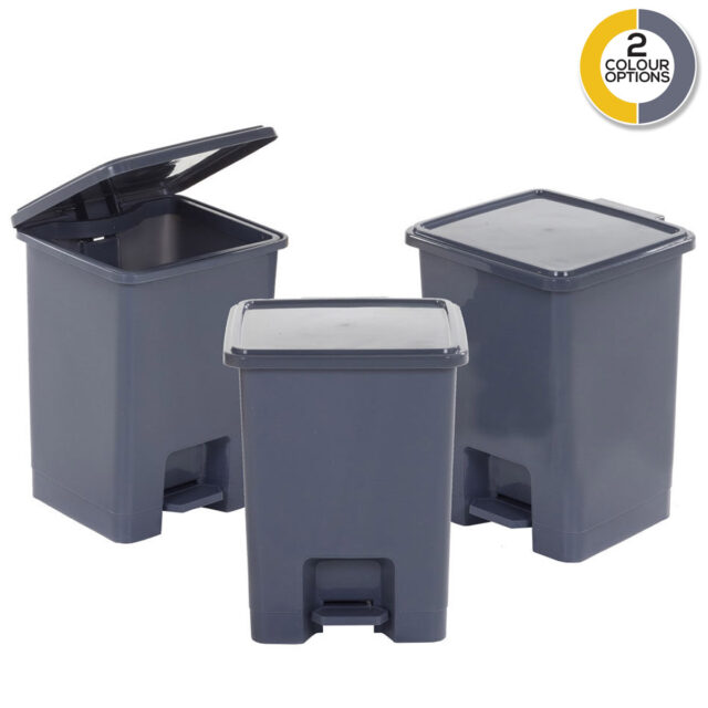 5 Litre Pedal Bins - Set of 3