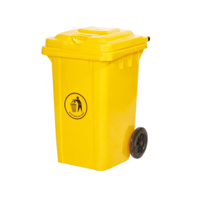 80 Litre Wheeled Bins In Yellow