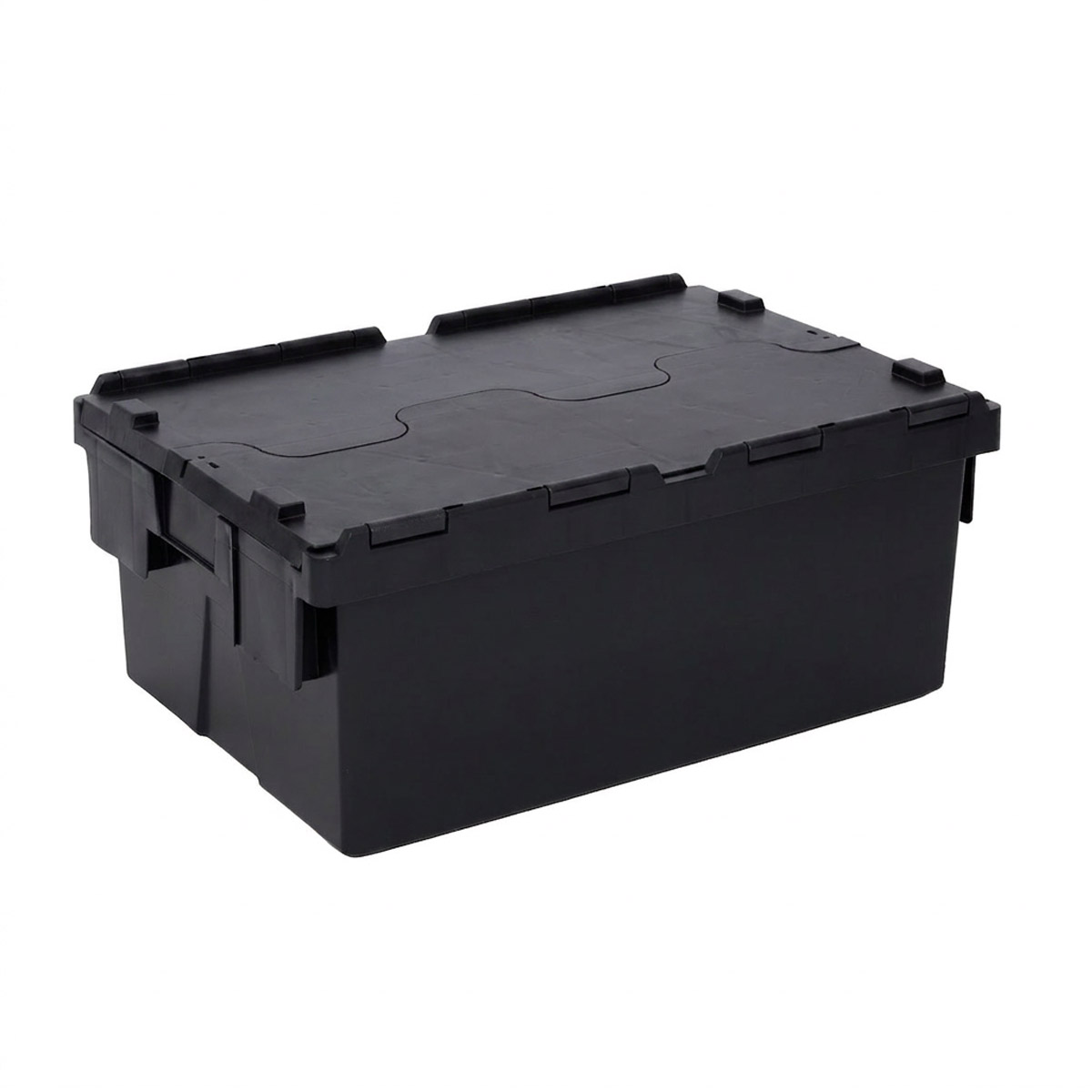 PLAS45LE Black Storage Box Crates Closed