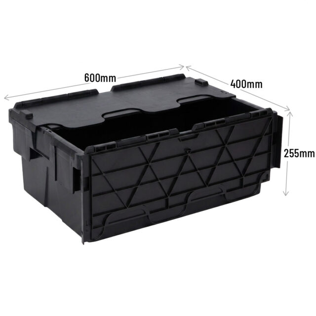 PLAS45LE Black Storage Box Crates Dimensions