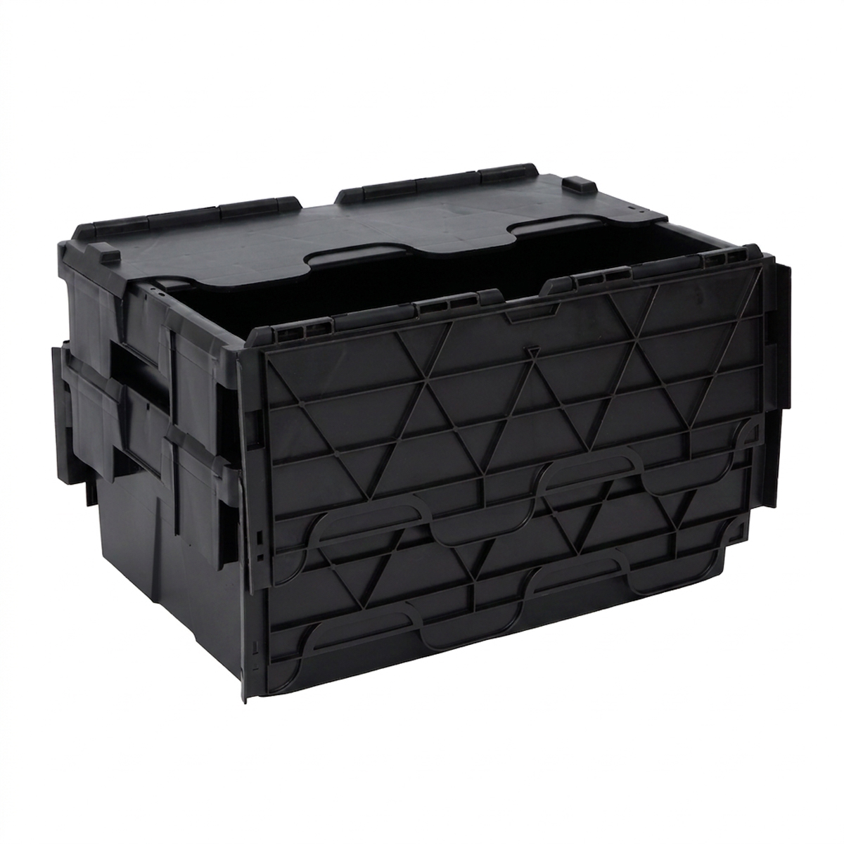 PLAS45LE Black Storage Box Crates Nested