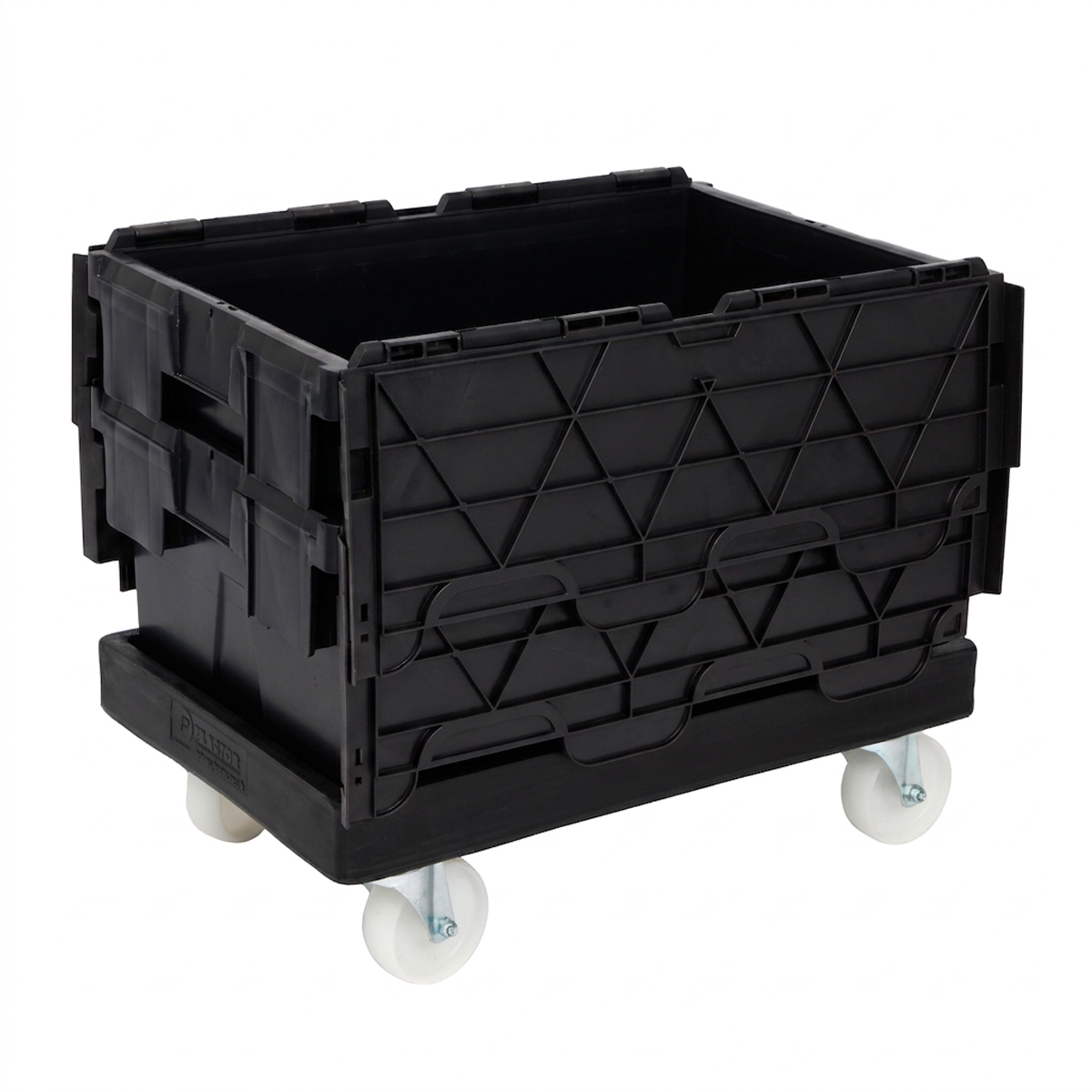 PLAS45LE Black Storage Box Crates On Dolly