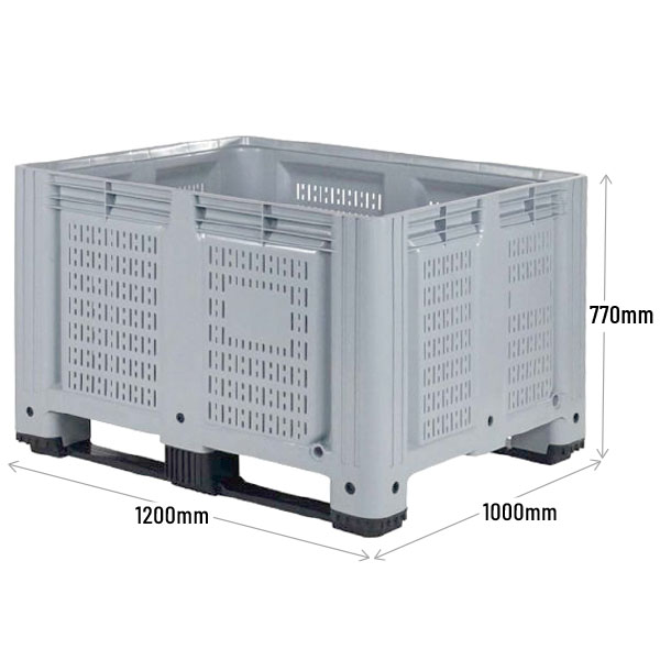 Large Vented Pallet Box with Runners