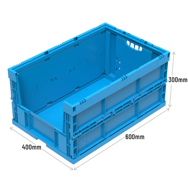Open End Folding Container in Blue