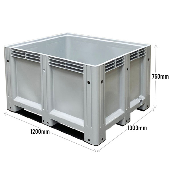 Large Plastic Pallet Box With Runners Dimensions