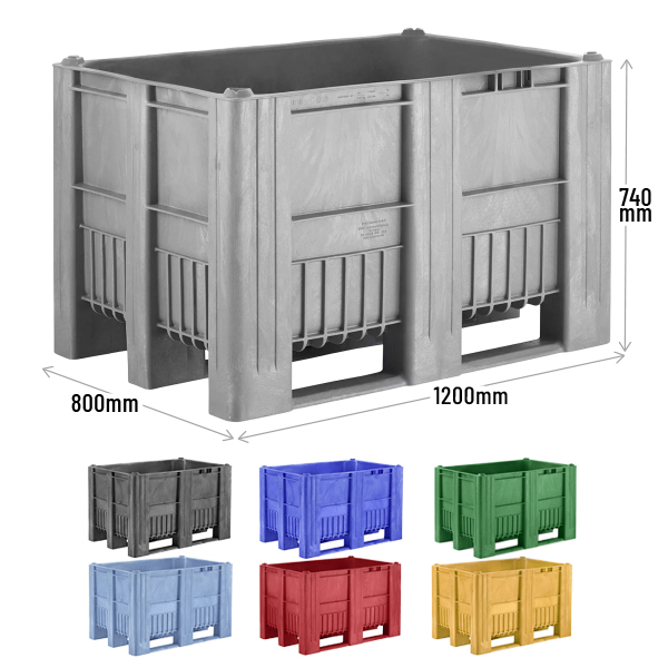 PLASCB1 Euro Sized Pallet Box 1200x800mm 470 Litres