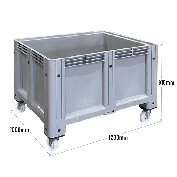 Large Plastic Pallet Box with Wheels