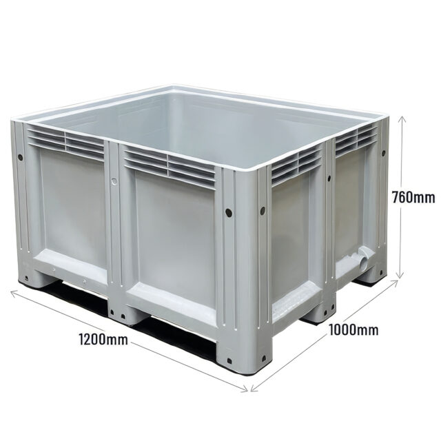 Large Plastic Pallet Box With Runners Dimensions