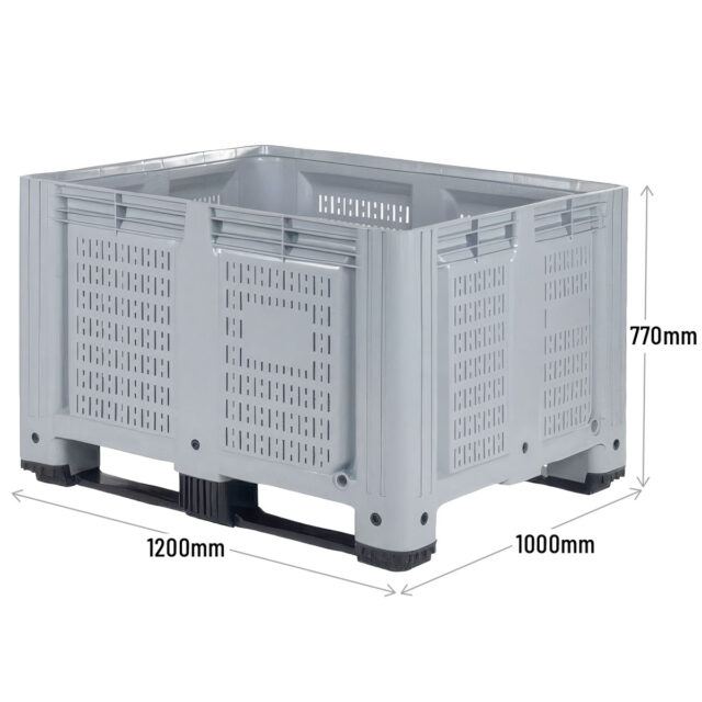 Large Vented Pallet Box with Runners