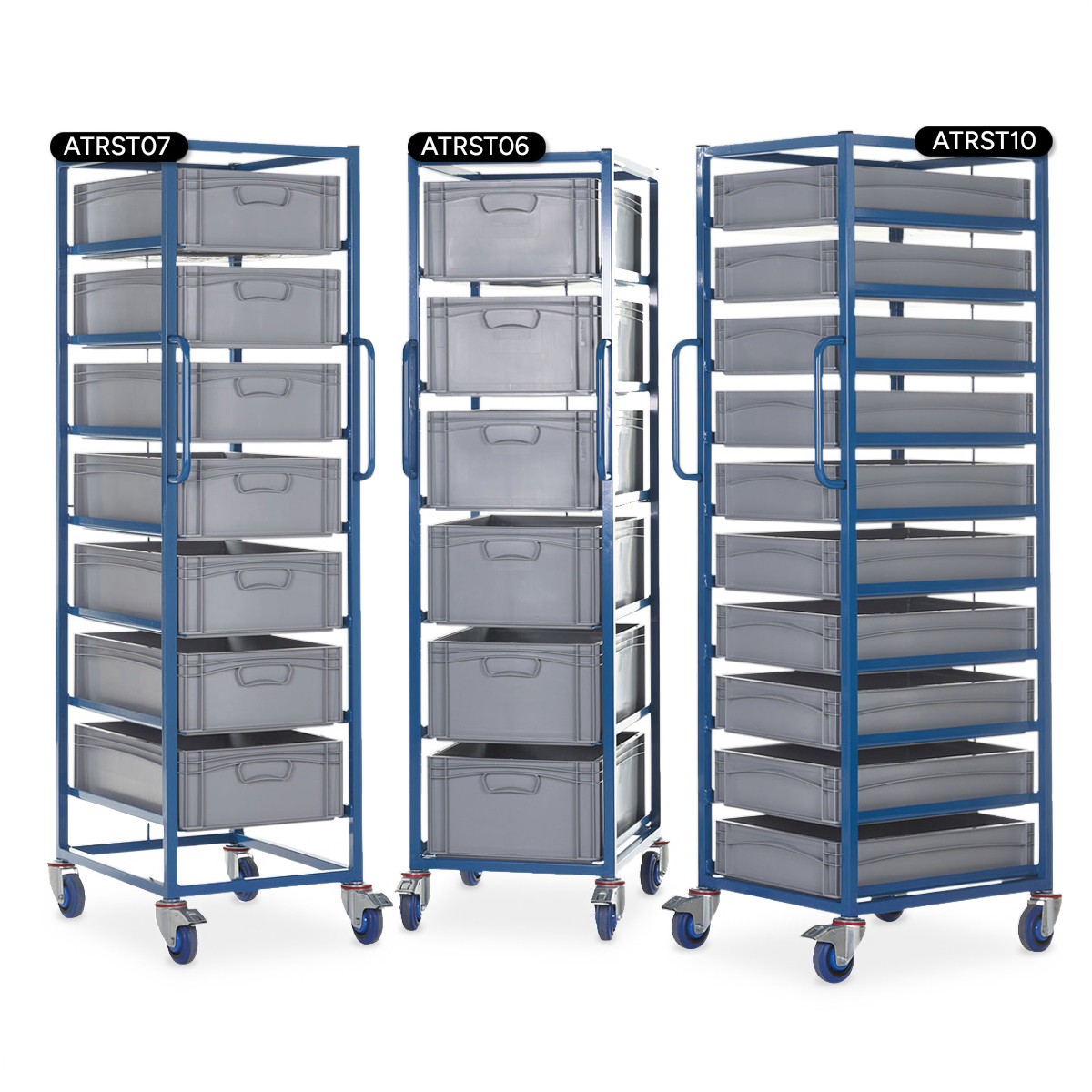 Single Width Tall Mobile Tray Rack Group