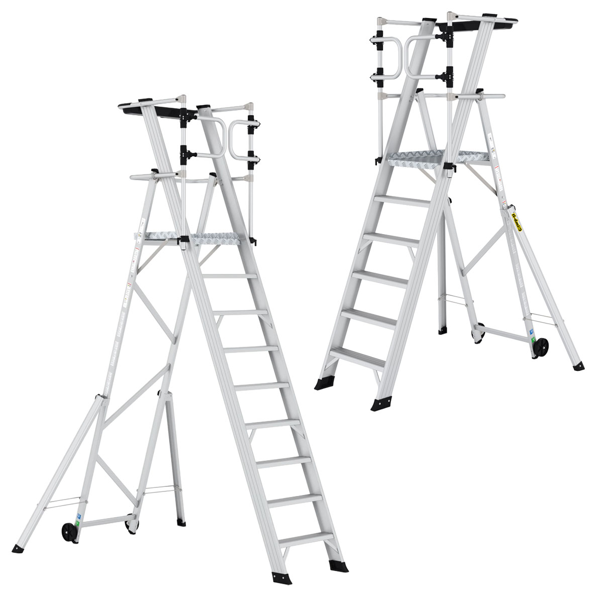 Large Platform Folding Steps With Safety Gates Group