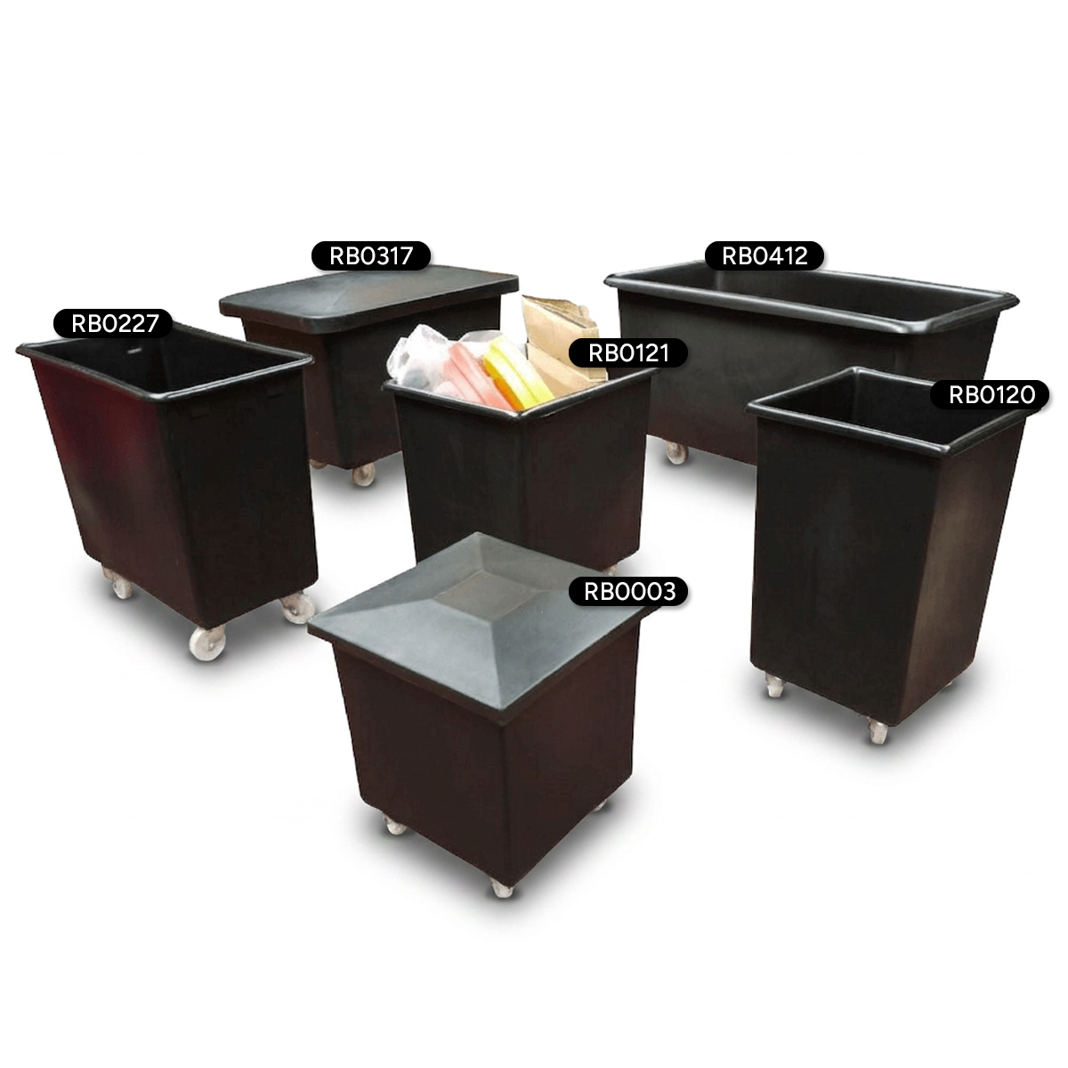 Black Plastic Truck Group in Recycled Plastic