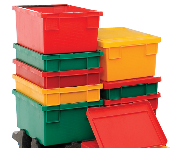Coloured Stacking & Nesting Storage Boxes