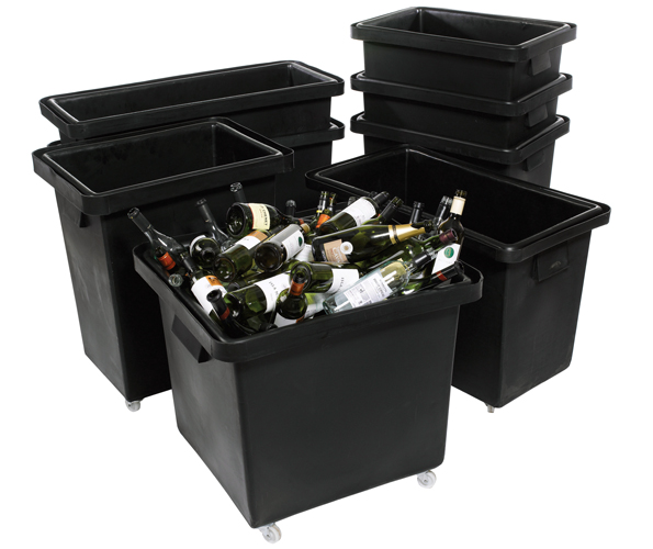 Mobile Container Trucks - Black Recycled Plastic